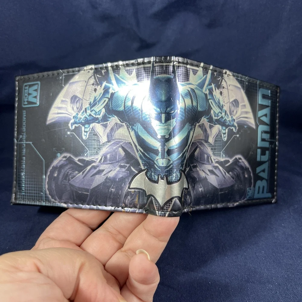 DC Comics Wallet Black Bi-Fold Batman Organize ID Window Superhero Comic Book